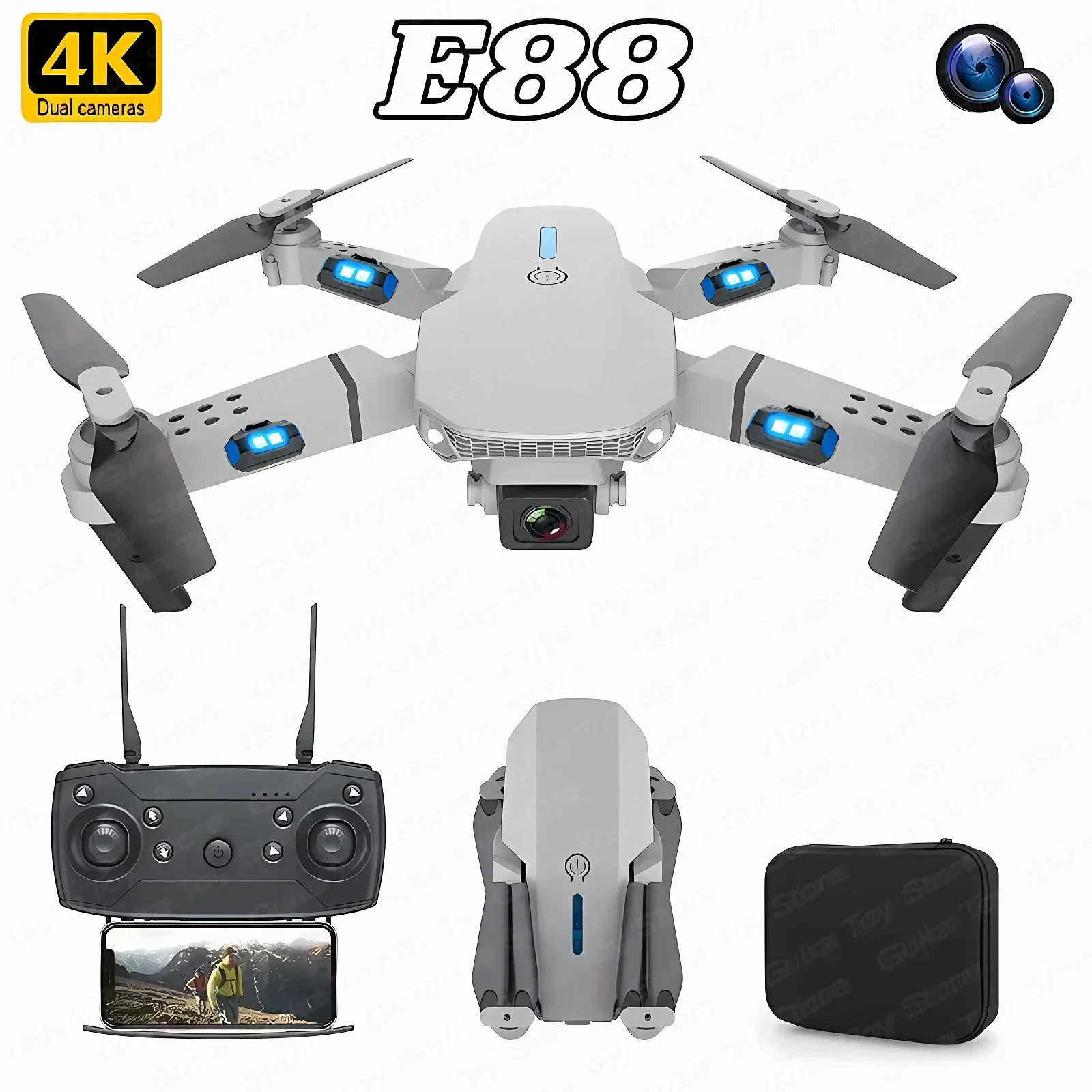 Drone Camera Professional - E88 Pro WIFI FPV Drone Geniş