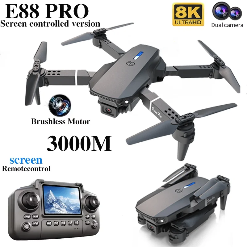 Profesyonel E88 PRO Drone, Ekr - Drone Camera Professional incelemesi ve fiyatı
